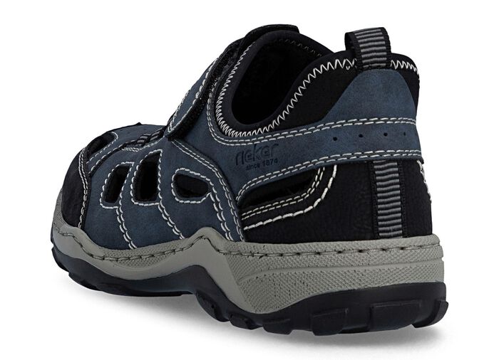 Rieker, sportliche Herren-Slipper, mit Klettverschluss 